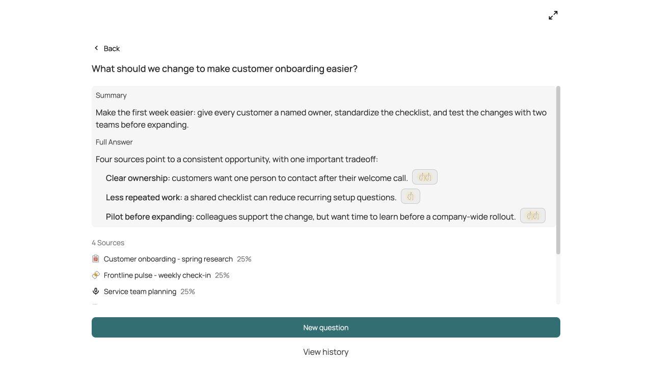 Navigator synthesis of ownership, handoffs, and the tradeoff between a pilot and a wider rollout